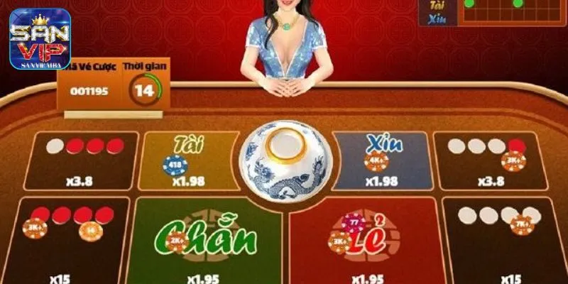 Cách chơi một ván Xóc Đĩa SANVIP cụ thể